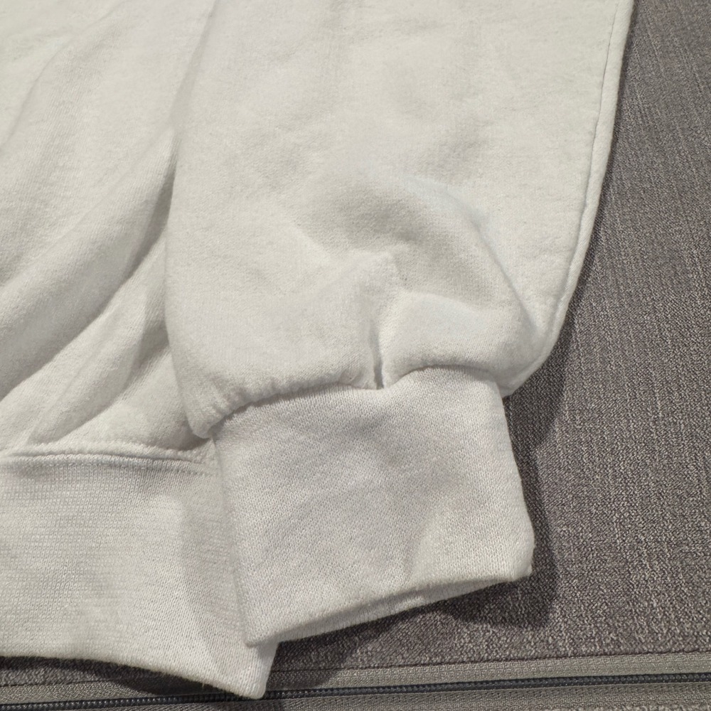 Genesee 12 Horse Ale Quarter Zip Sweatshirt Mens XL White Fleece Pullover - Picture 5 of 7